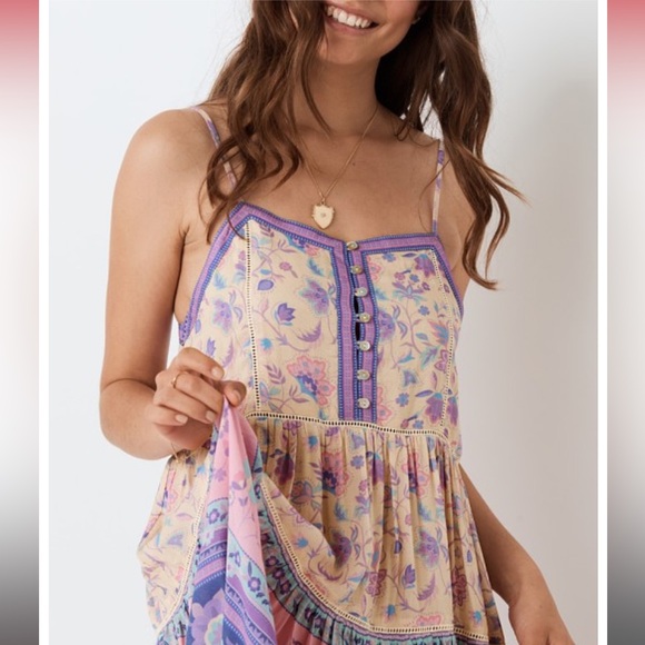 Spell and The Gypsy Collective Portobello Strappy Mini Dress NWT! - Picture 5 of 6